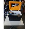 Image 1 : DURACELL PROMOTIONAL COOLER FULL OF CLEANING SUPPLIES, SPONGES ETC