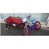 Image 1 : FOLDABLE WAGON AND KIDS BIKE
