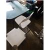 Image 5 : GLASSTOP PATIO TABLE WITH 2 FOLDING CHAIRS, PLASTIC ARMCHAIR AND SIDE TABLE