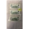 Image 2 : 3 - 1973 NEAR MINT CANADIAN $1 BILLS IN SEQUENCE - LAST ISSUES