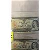 Image 3 : 3 - 1973 NEAR MINT CANADIAN $1 BILLS IN SEQUENCE - LAST ISSUES