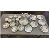 Image 2 : LOT OF ROYAL ALBERT DOGWOOD DINNERWARE TEAPOT, CREAM AND SUGAR, CUPS SAUCERS, CAKE PLATE, BREAD AND 