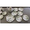 Image 3 : LOT OF ROYAL ALBERT DOGWOOD DINNERWARE TEAPOT, CREAM AND SUGAR, CUPS SAUCERS, CAKE PLATE, BREAD AND 