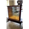 Image 2 : VINTAGE 2 PC GLASS DOOR MIRRORED BACK DISPLAY CASE