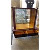 Image 3 : VINTAGE 2 PC GLASS DOOR MIRRORED BACK DISPLAY CASE