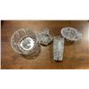 Image 1 : 4 PIECES OF HEAVY ECTHED CRYSTAL
