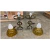 Image 2 : VINTAGE BRASS COLONIAL STYLE LAMPS