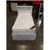 Image 1 : WHITE SINGLE BED FRAME WITH MATTRESS AND STORAGE DRAWERS