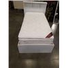 Image 2 : WHITE SINGLE BED FRAME WITH MATTRESS AND STORAGE DRAWERS