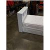 Image 8 : WHITE SINGLE BED FRAME WITH MATTRESS AND STORAGE DRAWERS