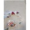 Image 9 : TRAY OF ASSORTED EASTER JEWELLERY AND COLLECTIBLES, BEADS, AND ROSEWOOD JEWELLERY BOWL