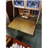 Image 4 : ANTIQUE SOLID OAK SECRETAIR DESK WITH LEADED GLASS WINDOWS