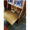Image 5 : ANTIQUE SOLID OAK SECRETAIR DESK WITH LEADED GLASS WINDOWS
