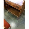 Image 6 : ANTIQUE SOLID OAK SECRETAIR DESK WITH LEADED GLASS WINDOWS