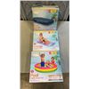 Image 1 : INTEX SUNSET GLOW POOL, POOL COVER AND INFLATABLE LOUNGER