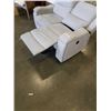 Image 8 : 2 SEATER GREY FABRIC POWER RECLINER STRUCTUBE