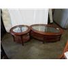 Image 1 : GLASS INSERT COFFEE TABLE AND MATCHING END TABLE