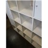 Image 6 : WHITE 16 SECTION CUBICLE SHLEF WITH 4 NEW DOORS