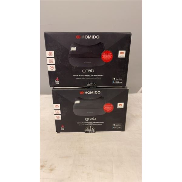 2 NEW HOMIDO GRAB VR HEADSERS - WORKING, RETAIL $99