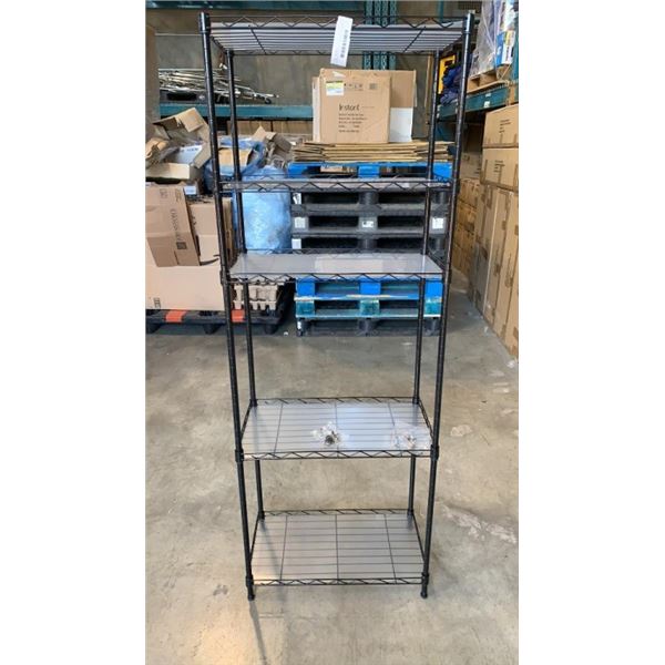 NEW ADJUSTABLE 5 SHELF METAL STORAGE RACK 60  X 21' X11 