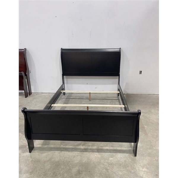 BRAND NEW FULL/DOUBLE SIZE BLACK AVENZA SLEIGH STYLE BEDFRAME