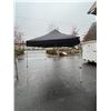 Image 1 : BLACK 10x10 INDUSTRIAL TENT W/ POWDER COATED STEEL FRAME AND HEAVY NYLON CANOPY -  RETAIL $499