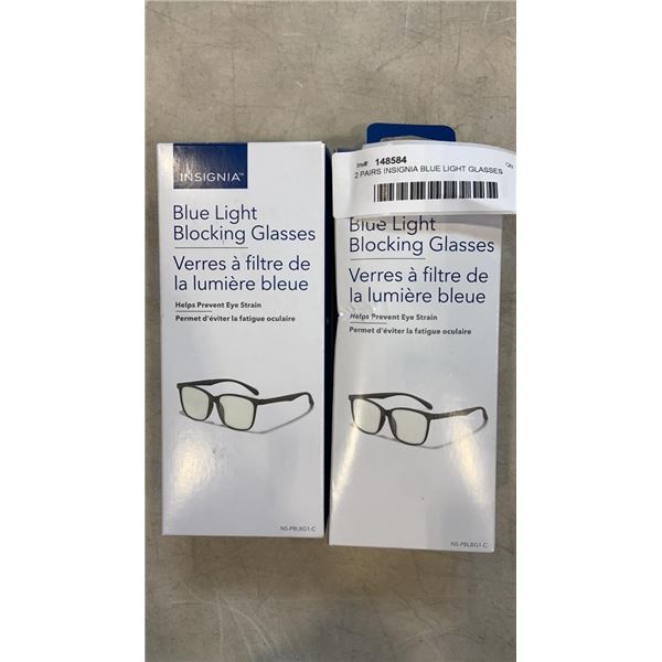 2 PAIRS INSIGNIA BLUE LIGHT GLASSES