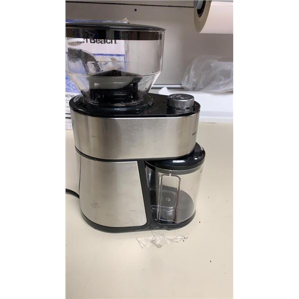 HAMILTON BEACH BURR COFFEE GRINDER TESTED AND WORKING - RETAIL $53