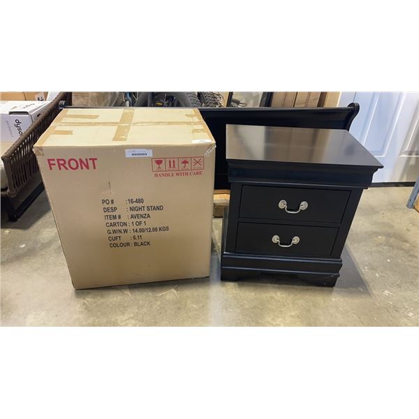 BRAND NEW PAIR OF BLACK AVENZA NIGHTSTANDS