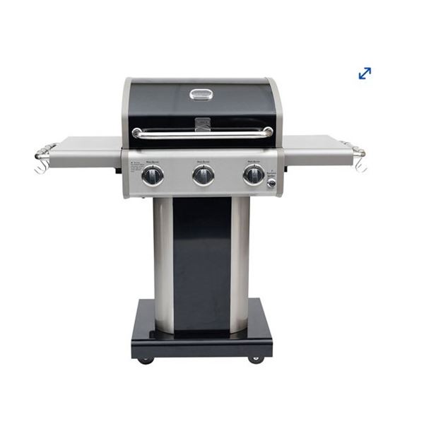 AS NEW KENMORE PG-4030400LD 30000 BTU CONVERTIBLE PROPANE BBQ - BLACK - RETAIL $399