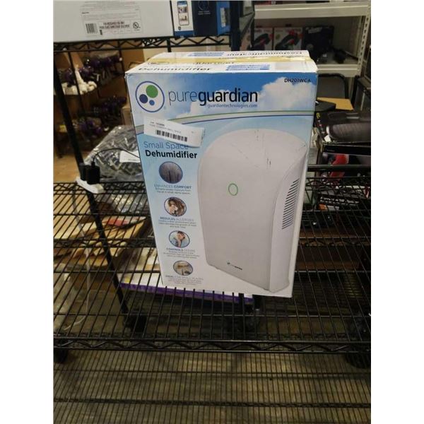 PURE GUARDIAN SMALL SPACE DEHUMIDIFIER TESTED AND WORKING - RETAIL $79