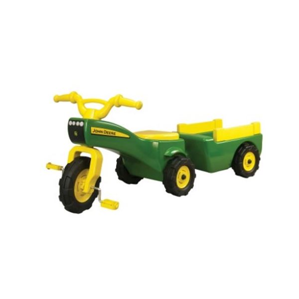 AS NEW JOHN DEERE TRIKE AND WAGON TRICYCLE - RETAIL $159