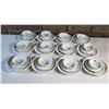 Image 1 : Qty 12 Sets of 3 Floral Condiment Dishes w/ Maker's Marks, Misc Sizes