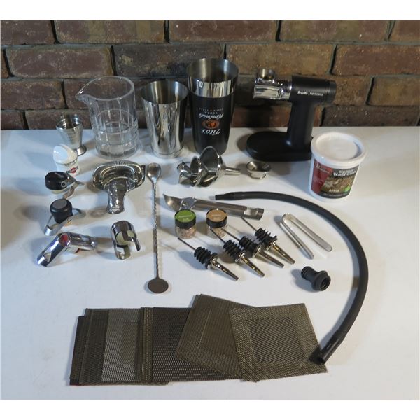 Misc Barware: Spouts, Shakers, Mixing Cups, Jiggers, Strainers, etc