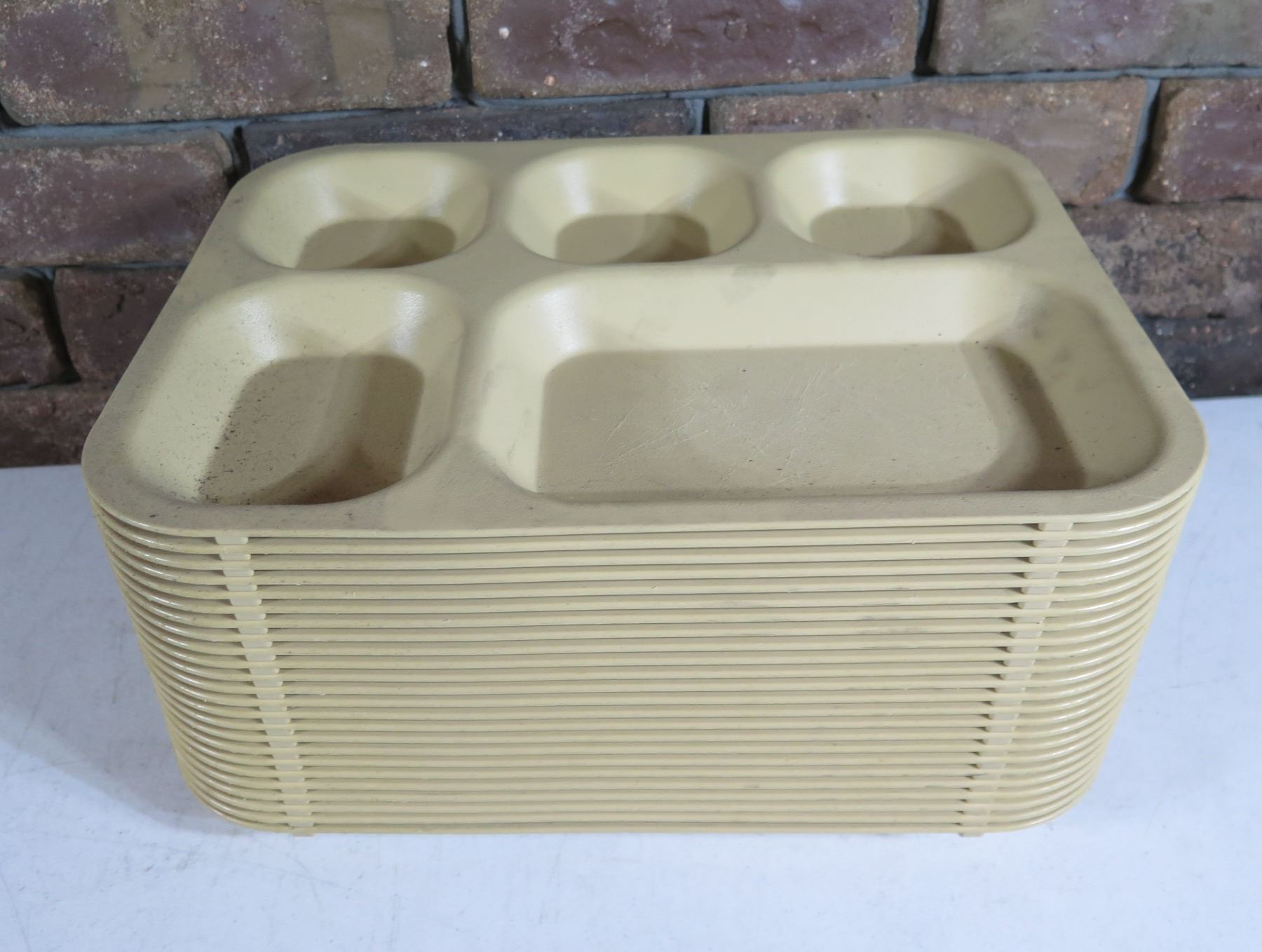 Rectangular Multi Plate Qty 24 Cambro Rectangular Multi-Section Plates 13.5