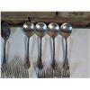 Image 3 : Christofle France Flatware: 5 Sets of Forks & Spoons