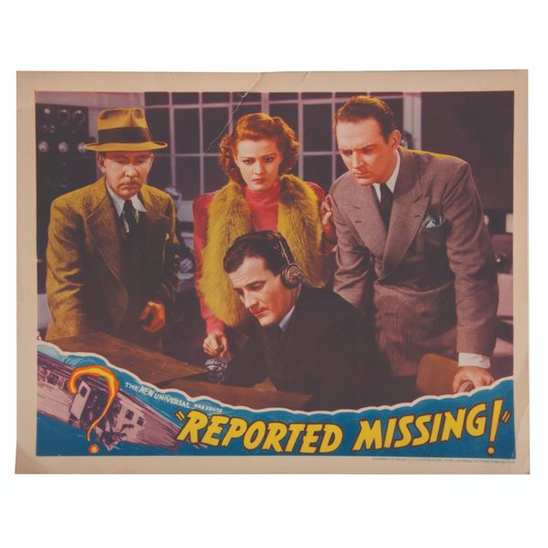 A William Gargan Signed Reported Missing! Lobby Card.