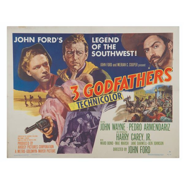 A 3 Godfathers Jumbo Window Card.