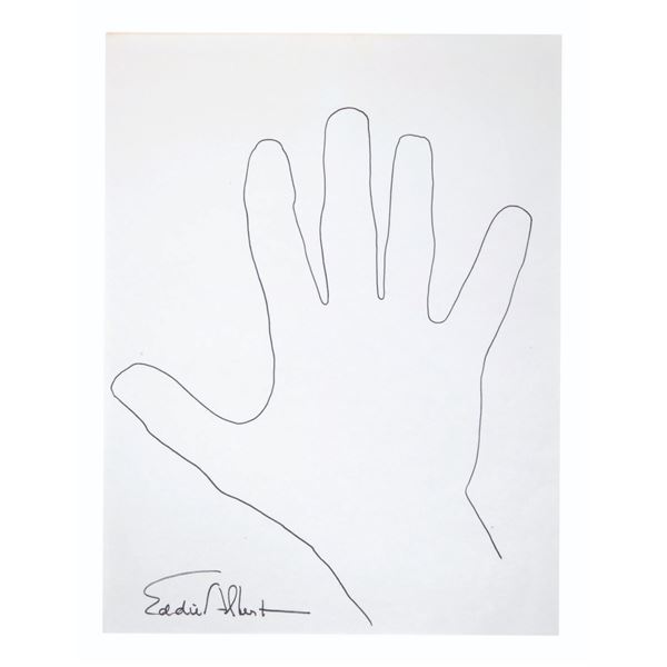 Signed Hand Outline by Eddie Albert.