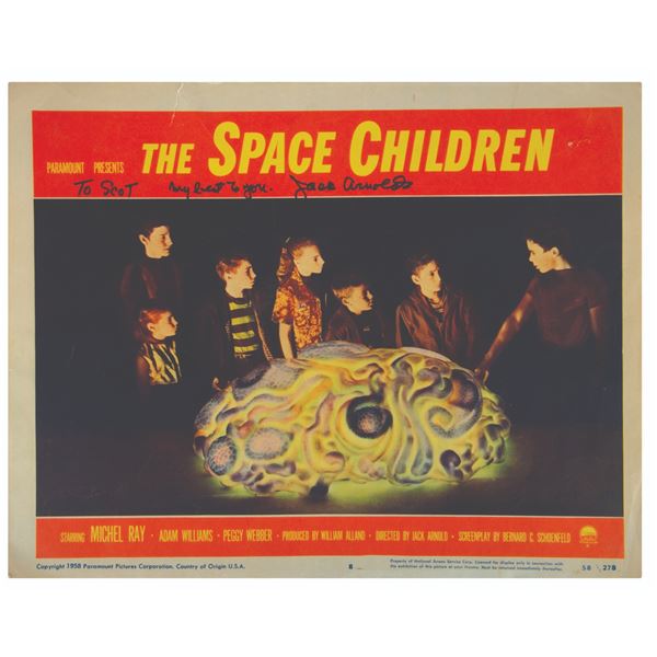 Jack Arnold Signed The Space Children Lobby Card.