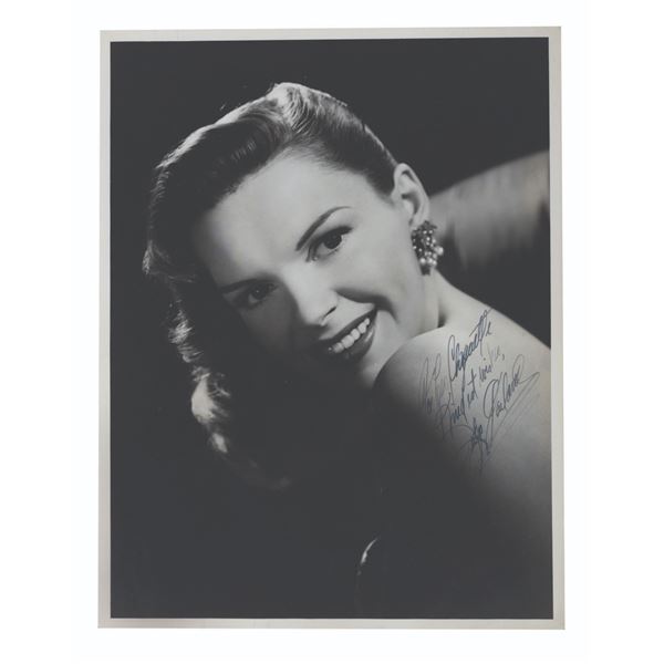 A Judy Garland Signed Oversize Photo.