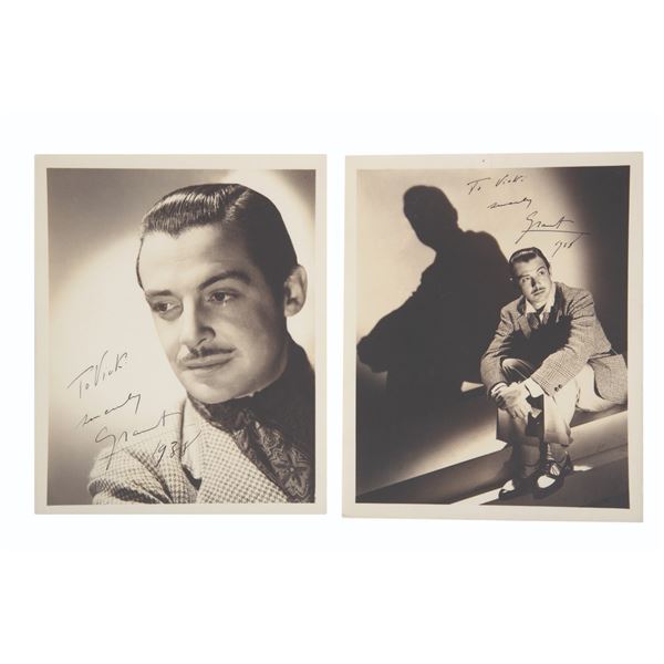 A Pair of Photos Signed By Actor Fernand Gravey.