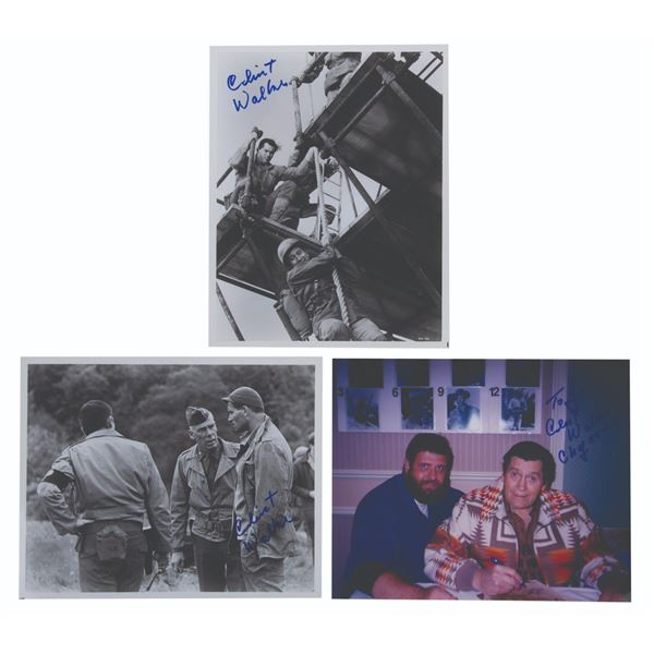 A Collection of (3) Clint Walker Signed Photos.