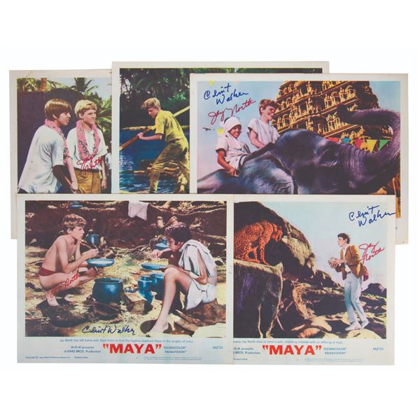 A Collection of (11) Signed Maya Lobby Cards.