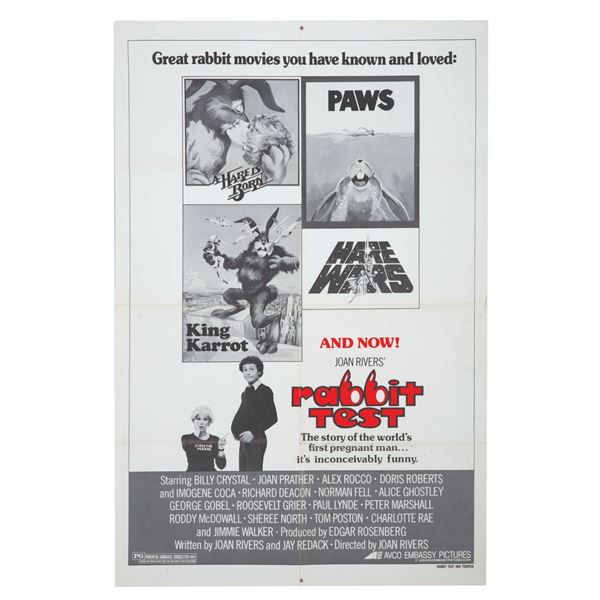 A Rabbit Test One-Sheet Poster.