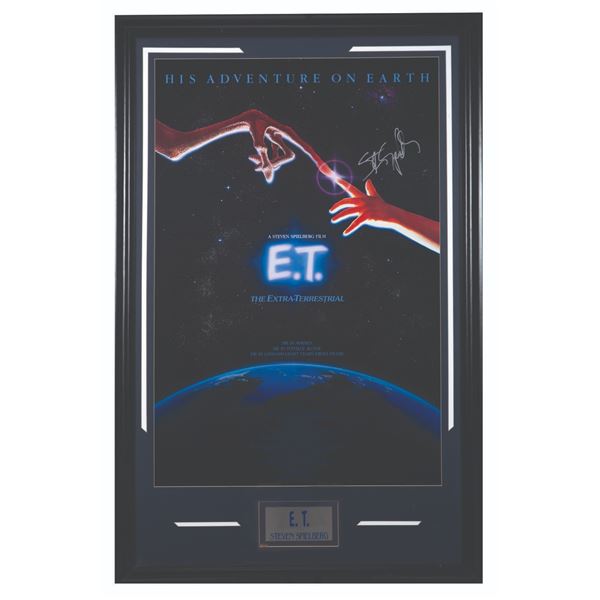 A Steven Spielberg Signed Original E.T. One-Sheet.