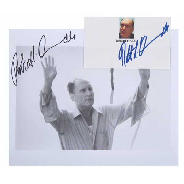 A Pair of Robert Duvall Autographs.