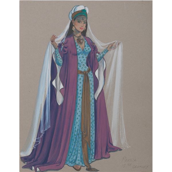 A 15th Century Persia Blue Costume Concept.