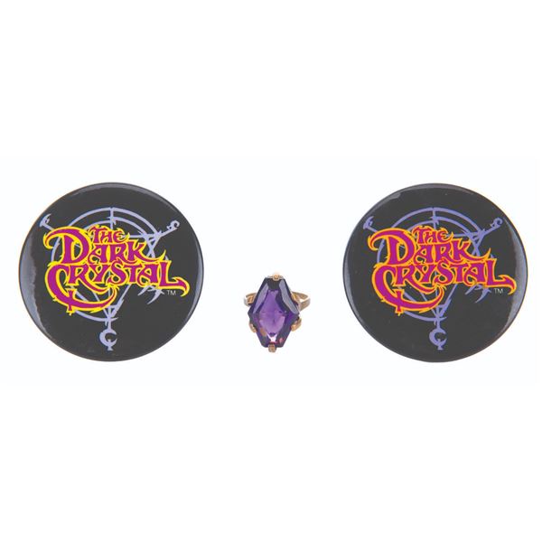 The Dark Crystal Skeksis Ring and Crew Buttons.