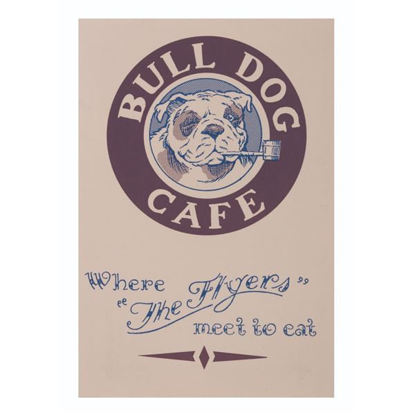 A Prop Bulldog Café Menu from The Rocketeer.